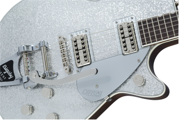 Gretsch G6129T Players Edition Jet FT with Bigsby Rosewood Fingerboard Silver Sparkle