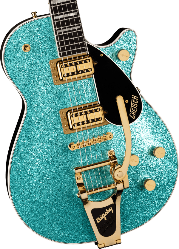 Gretsch G6229TG Limited Edition Players Edition Sparkle Jet BT with Bigsby and Gold Hardware Ebony Fingerboard Ocean Turquoise Sparkle