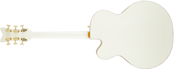 Gretsch G6136-55 Vintage Select Edition '55 Falcon Hollow Body with Cadillac Tailpiece - White Lacquer - Full Back