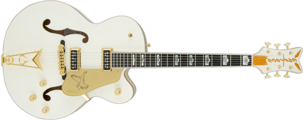 Gretsch G6136-55 Vintage Select Edition '55 Falcon Hollow Body with Cadillac Tailpiece - White Lacquer - Full Front