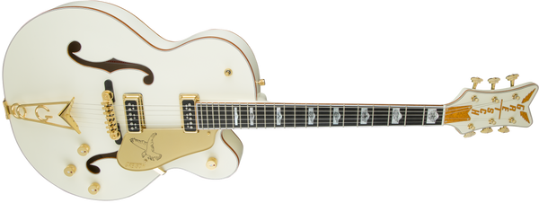 Gretsch G6136-55 Vintage Select Edition '55 Falcon Hollow Body with Cadillac Tailpiece - White Lacquer - Front Perspective