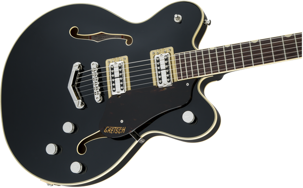 Gretsch G6609 Players Edition Broadkaster Center Block Double-Cut with V-Stoptail USA Full'Tron Pickups Black