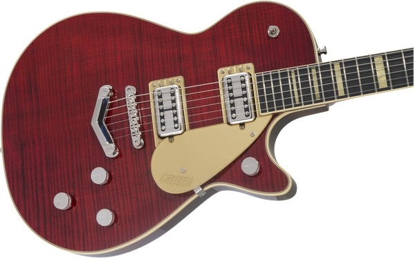 Gretsch G6228FM Players Edition Jet BT with V-Stoptail Flame Maple Ebony Fingerboard Crimson Stain