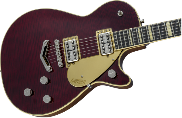 Gretsch G6228FM Players Edition Jet BT with V-Stoptail and Flame Maple Ebony Fingerboard Dark Cherry Stain