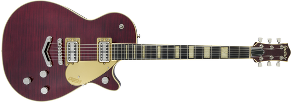 Gretsch G6228FM Players Edition Jet BT with V-Stoptail and Flame Maple Ebony Fingerboard Dark Cherry Stain