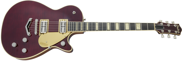 Gretsch G6228FM Players Edition Jet BT with V-Stoptail and Flame Maple Ebony Fingerboard Dark Cherry Stain