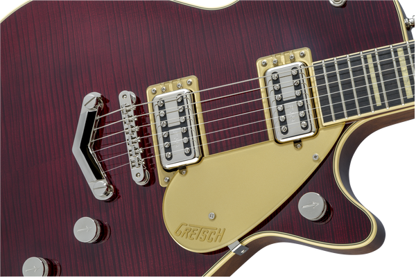 Gretsch G6228FM Players Edition Jet BT with V-Stoptail and Flame Maple Ebony Fingerboard Dark Cherry Stain