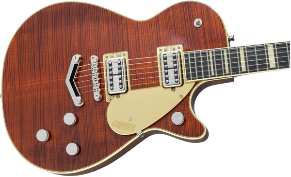 Gretsch G6228FM Players Edition Jet BT with V-Stoptail and Flame Maple Ebony Fingerboard Bourbon Stain