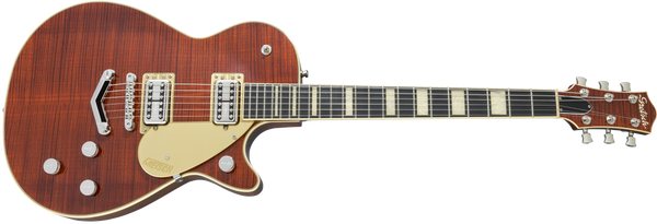 Gretsch G6228FM Players Edition Jet BT with V-Stoptail and Flame Maple Ebony Fingerboard Bourbon Stain