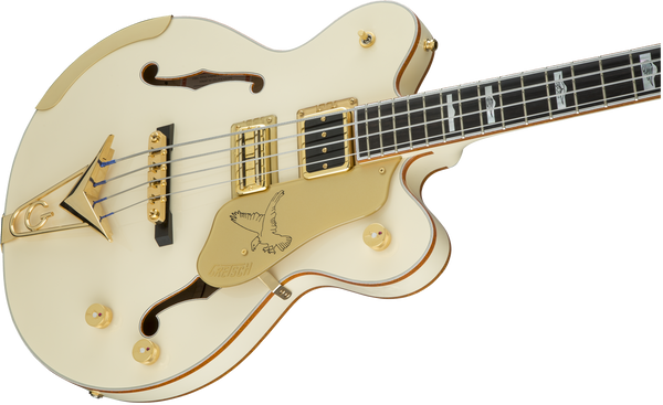 Gretsch G6136B-TP Tom Petersson Signature 4-String Bass - Aged White - 7