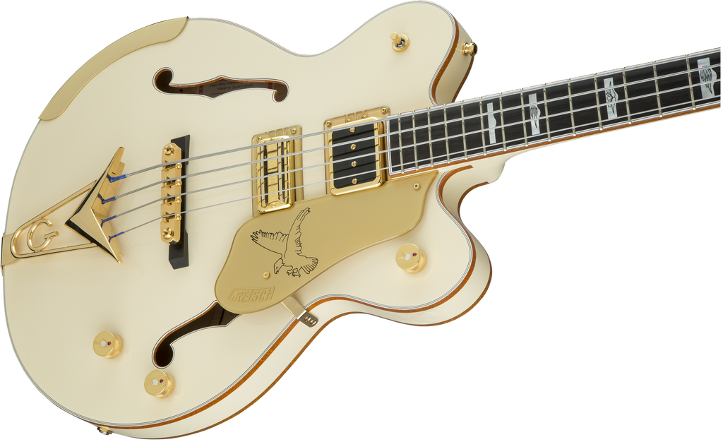 Gretsch G6136B-TP Tom Petersson Signature 4-String Bass - Aged White - 7