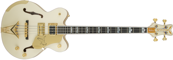 Gretsch G6136B-TP Tom Petersson Signature 4-String Bass - Aged White - 2