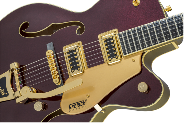 Gretsch G5420TG Electromatic 135th Anniversary LTD Hollow Body Single-Cut with Bigsby Compressed Ebony Fingerboard Two-Tone Dark Cherry Metallic/Casino Gold