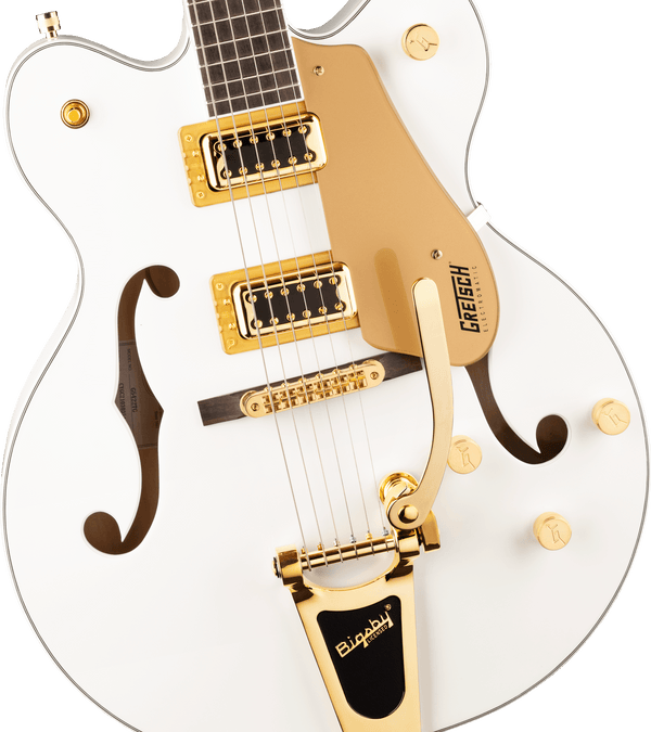 Gretsch G5422TG Electromatic Classic Hollow Body Double-Cut with Bigsby and Gold Hardware Laurel Fingerboard Snowcrest White