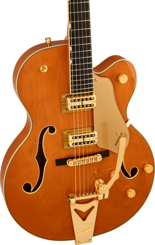 Gretsch Synchromatic Nashville Hollow Body Single-Cut with Bigsby Ebony Fingerboard 50's Orange Stain