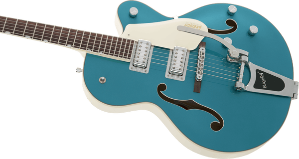 Gretsch G5410T Limited Edition Electromatic Tri-Five Hollow Body Single-Cut with Bigsby Rosewood Fingerboard Two-Tone Ocean Turquoise/Vintage White