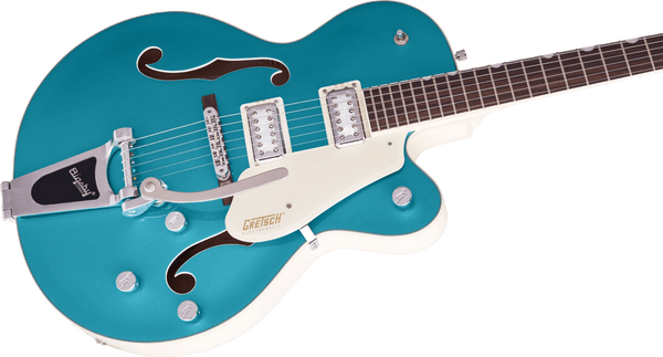 Gretsch G5410T Limited Edition Electromatic Tri-Five Hollow Body Single-Cut with Bigsby Rosewood Fingerboard Two-Tone Ocean Turquoise/Vintage White