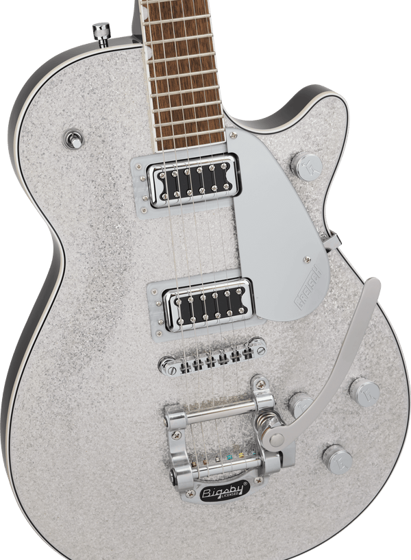 Gretsch G5230T Electromatic Sparkle Jet FT Single-Cut with Bigsby Laurel Fingerboard Silver Sparkle