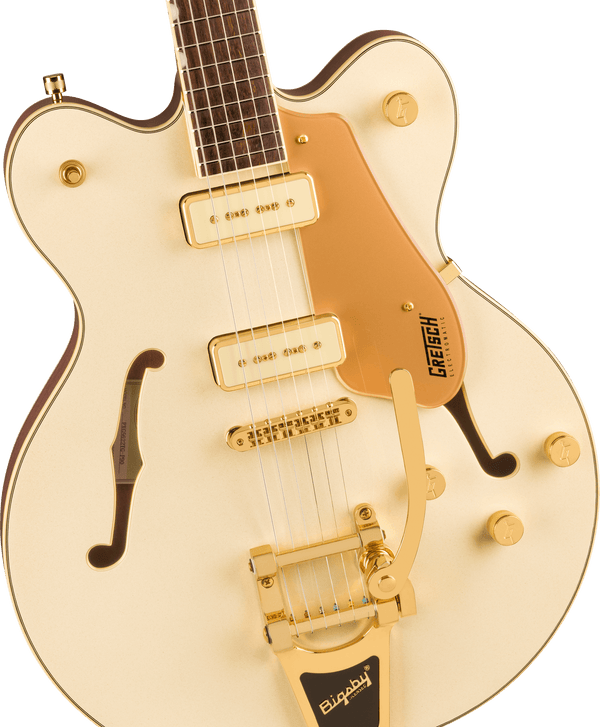 Gretsch Electromatic Pristine LTD Center Block Double-Cut with Bigsby Laurel Fingerboard White Gold