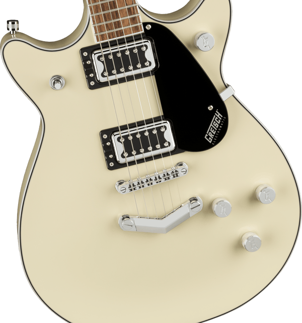 Gretsch G5222 Electromatic Double Jet BT with V-Stoptail Laurel Fingerboard Vintage White