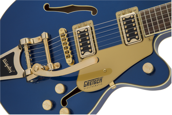 Gretsch G5655TG Electromatic Center Block Jr. Single-Cut with Bigsby and Gold Hardware Laurel Fingerboard Azure Metallic