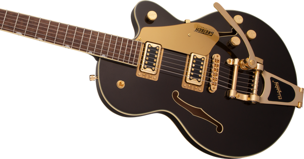 Gretsch G5655TG Electromatic Center Block Jr. Single-Cut with Bigsby and Gold Hardware Laurel Fingerboard Black Gold