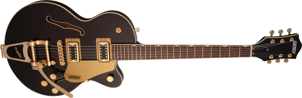 Gretsch G5655TG Electromatic Center Block Jr. Single-Cut with Bigsby and Gold Hardware Laurel Fingerboard Black Gold