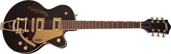 Gretsch G5655TG Electromatic Center Block Jr. Single-Cut with Bigsby and Gold Hardware Laurel Fingerboard Black Gold