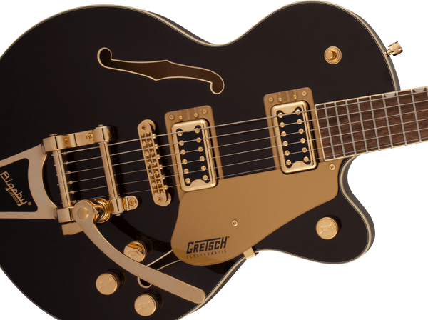 Gretsch G5655TG Electromatic Center Block Jr. Single-Cut with Bigsby and Gold Hardware Laurel Fingerboard Black Gold