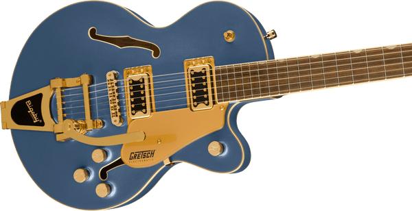 Gretsch G5655TG Electromatic Center Block Jr. Single-Cut with Bigsby and Gold Hardware Laurel Fingerboard Cerulean Smoke