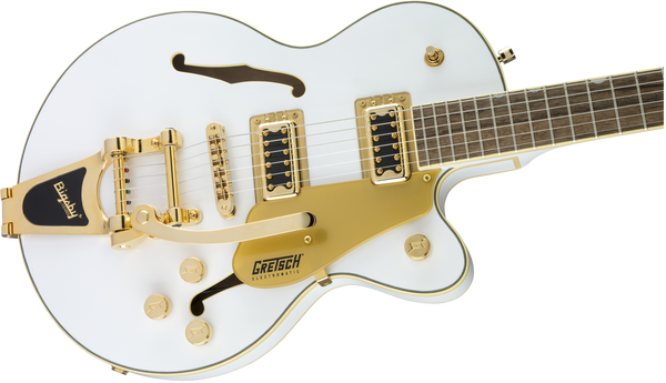Gretsch G5655TG Limited Edition Electromatic Center Block Jr. Single-Cut with Bigsby and Gold Hardware Laurel Fingerboard Snow Crest White