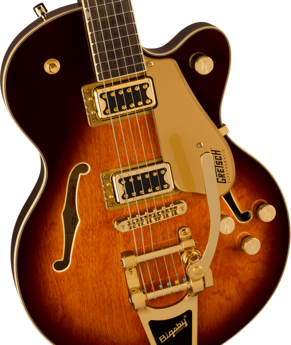 Gretsch G5655TG Electromatic Center Block Jr. Single-Cut with Bigsby and Gold Hardware Laurel Fingerboard Single Barrel Burst