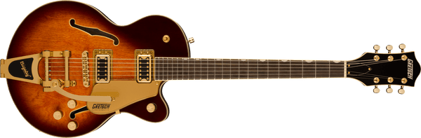 Gretsch G5655TG Electromatic Center Block Jr. Single-Cut with Bigsby and Gold Hardware Laurel Fingerboard Single Barrel Burst