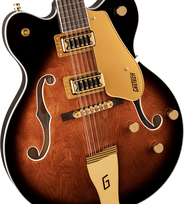 Gretsch G5422G-12 Electromatic Classic Hollow Body Double-Cut 12-String with Gold Hardware Laurel Fingerboard Single Barrel Burst