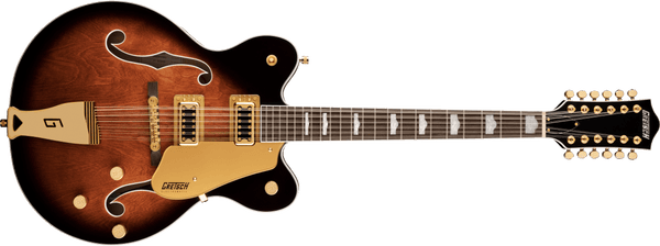 Gretsch G5422G-12 Electromatic Classic Hollow Body Double-Cut 12-String with Gold Hardware Laurel Fingerboard Single Barrel Burst