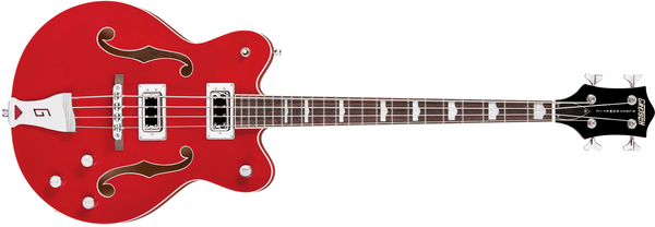 Gretsch G5442BDC Electromatic Hollow Body 30.3" Short Scale Bass Rosewood Fingerboard Transparent Red