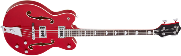 Gretsch G5442BDC Electromatic Hollow Body 30.3" Short Scale Bass Rosewood Fingerboard Transparent Red
