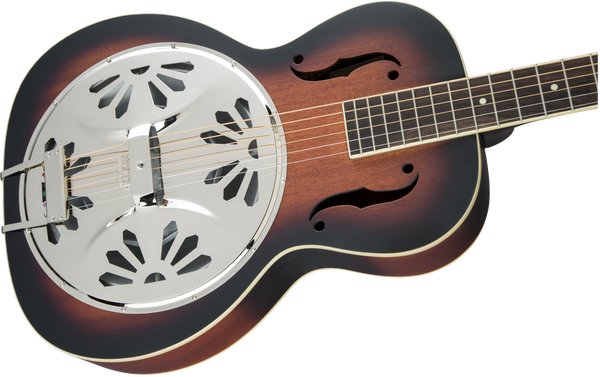 Gretsch G9220 Bobtail Round-Neck A.E. Mahogany Body Spider Cone Resonator Guitar Fishman Nashville Resonator Pickup 2-Color Sunburst