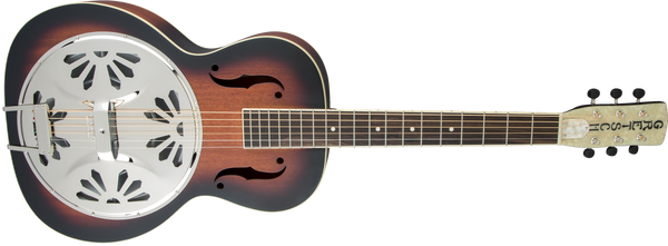 Gretsch G9220 Bobtail Round-Neck A.E. Mahogany Body Spider Cone Resonator Guitar Fishman Nashville Resonator Pickup 2-Color Sunburst