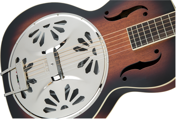 Gretsch G9220 Bobtail Round-Neck A.E. Mahogany Body Spider Cone Resonator Guitar Fishman Nashville Resonator Pickup 2-Color Sunburst