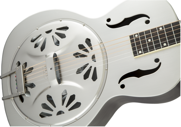 Gretsch G9221 Bobtail Steel Round-Neck A.E. Steel Body Spider Cone Resonator Guitar Fishman Nashville Resonator Pickup