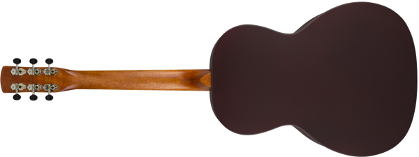 Gretsch G9202 Honey Dipper Round-Neck Brass Body Biscuit Cone Resonator Guitar Oxblood