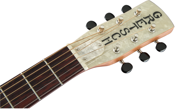 Gretsch G9201 Honey Dipper Round-Neck Brass Body Biscuit Cone Resonator Guitar Shed Roof Finish