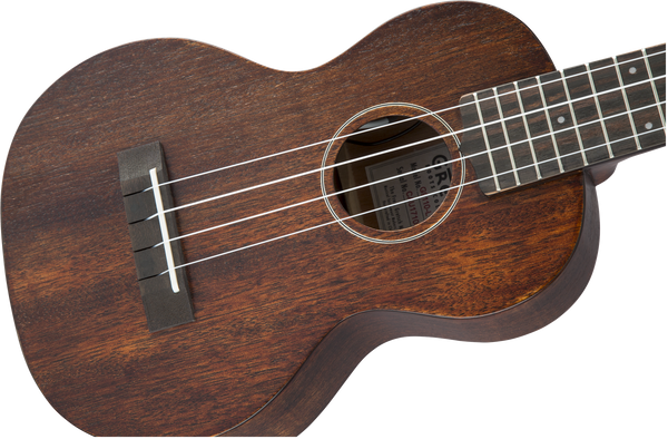 Gretsch G9110-L Concert Long-Neck A.E. Ukulele with Gig Bag Fishman Kula Pickup Vintage Mahogany Stain