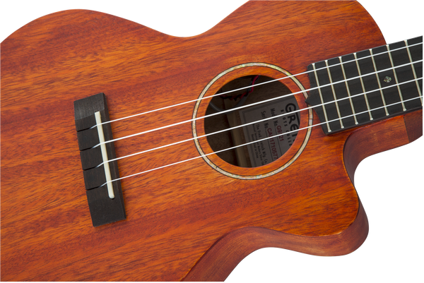 Gretsch G9121 Tenor A.C.E. Ukulele with Gig Bag Acoustic-Cutaway-Electric Fishman Kula Pickup Honey Mahogany Stain