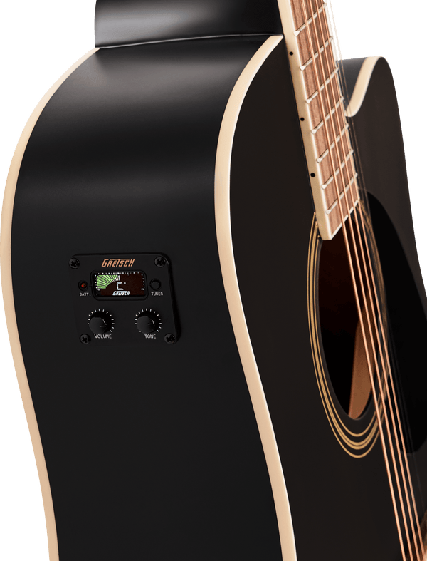 Gretsch Prelude D100CE Dreadnought Cutaway Acoustic/Electric Walnut Fingerboard Black