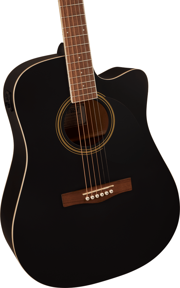Gretsch Prelude D100CE Dreadnought Cutaway Acoustic/Electric Walnut Fingerboard Black