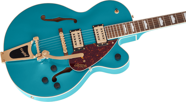 Gretsch G2410TG Streamliner Hollow Body Single-Cut with Bigsby and Gold Hardware Laurel Fingerboard Ocean Turquoise