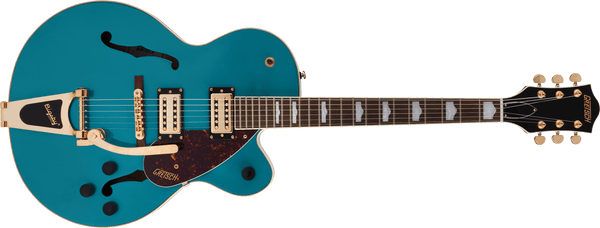 Gretsch G2410TG Streamliner Hollow Body Single-Cut with Bigsby and Gold Hardware Laurel Fingerboard Ocean Turquoise