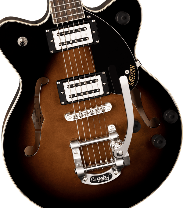 Gretsch G2655T Streamliner Center Block Jr. Double-Cut with Bigsby Laurel Fingerboard Broad'Tron BT-2S Pickups Brownstone Maple